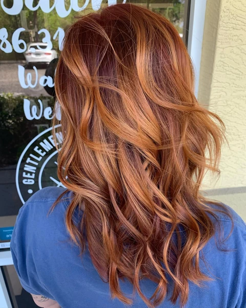Polished copper root color with seamless regrowth coverage